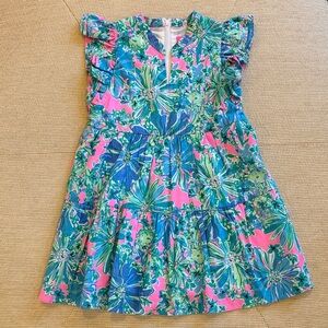 Lilly Pulitzer Pink and Blue Floral Kids Dress